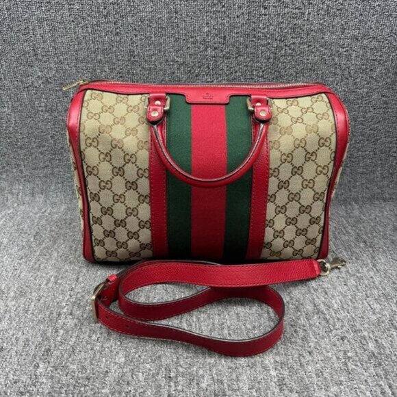Gucci Boston Web Canvas Satchel 560-08282025 - Picture 2 of 16